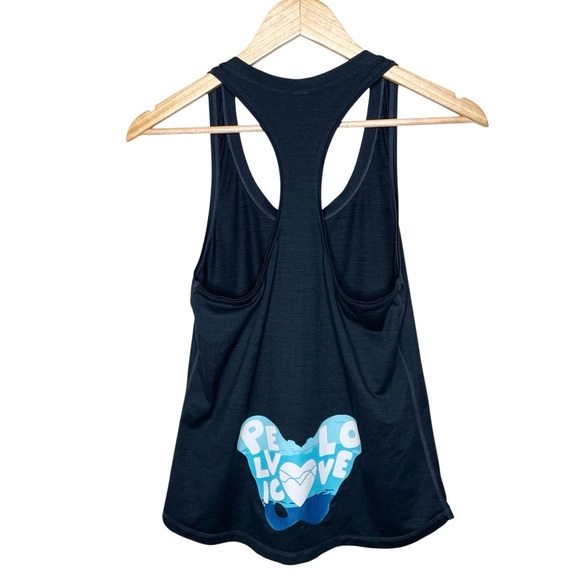 Vuori Lux Performance Racerback Tank Ink Heather Pelvic Love Graphic - Picture 6 of 13